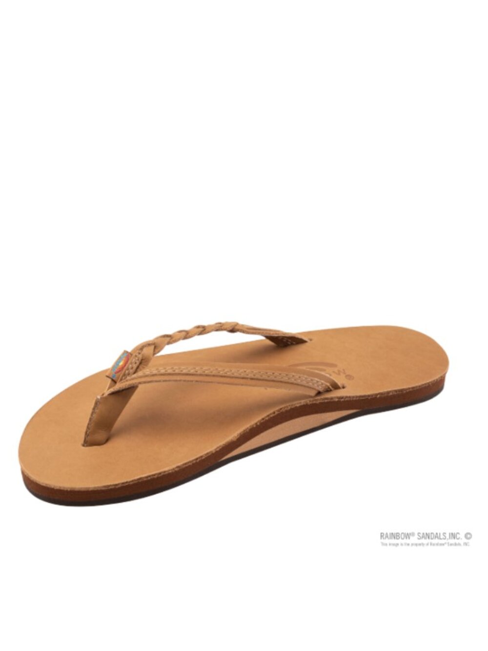 Rainbow Sandals Flirty Braidy - Single Layer 1/2" Narrow Strap with Braid Sz 10